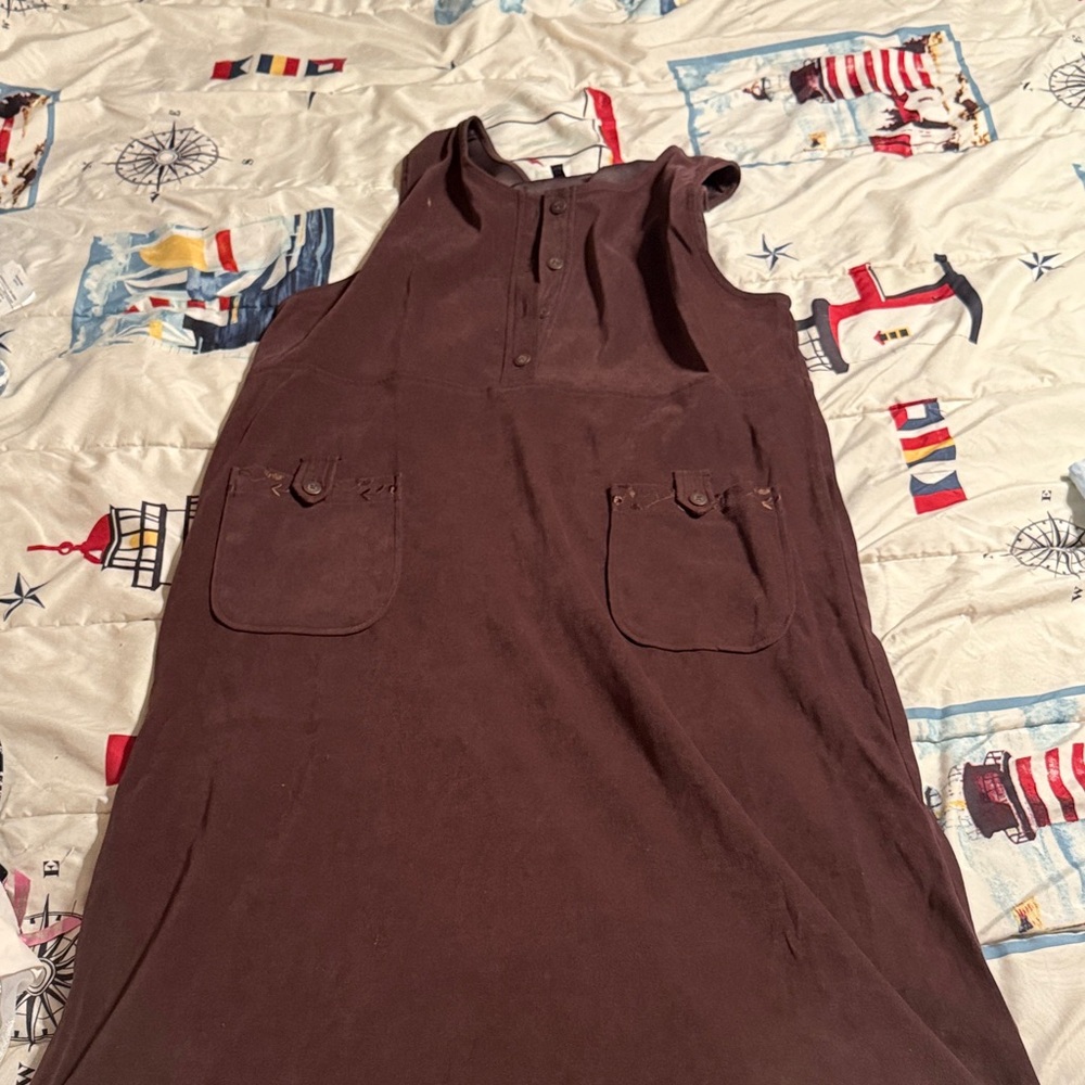 Chic Asymmetrical Brown Dress with Pockets